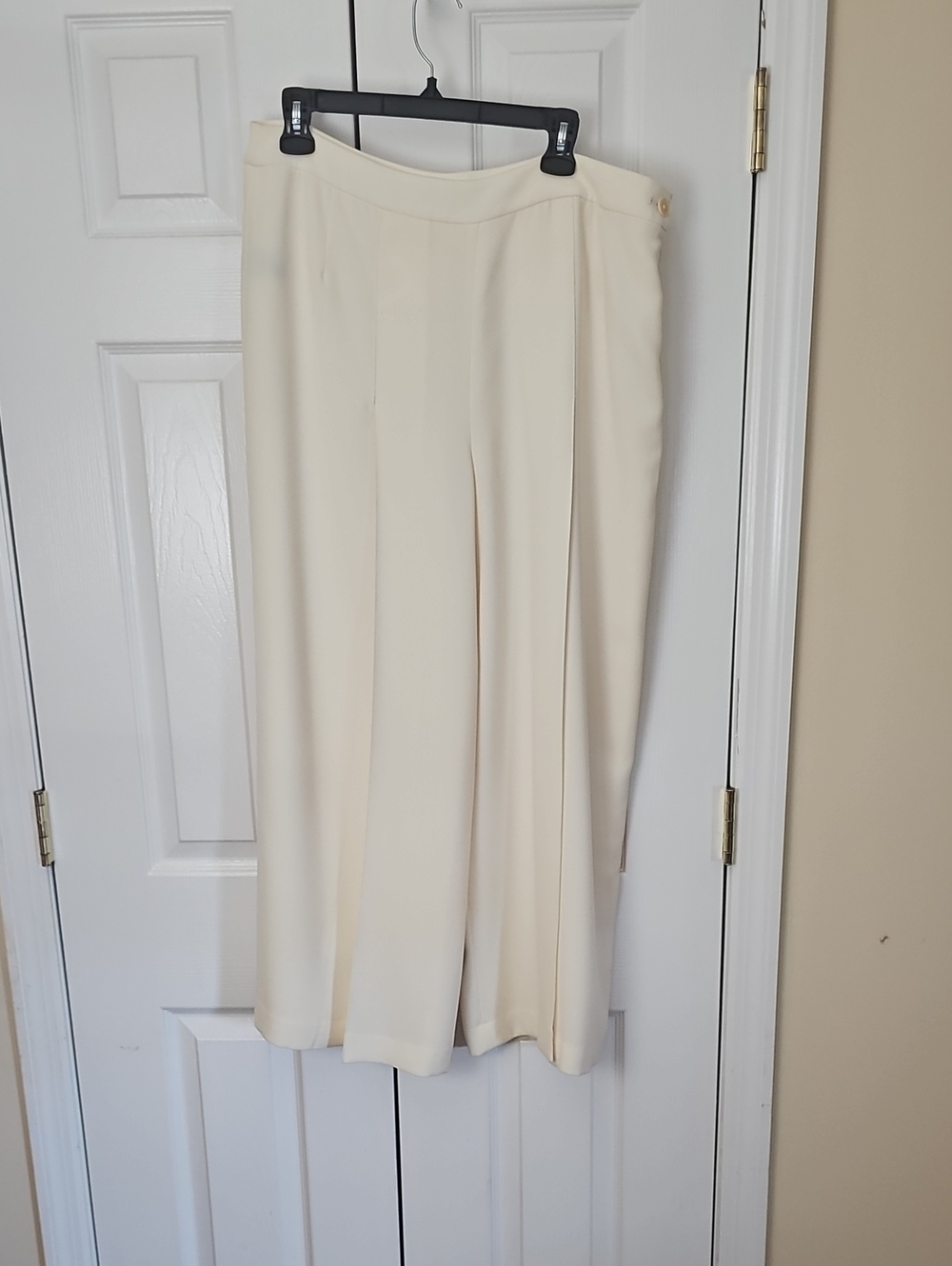 Ralph Lauren Cream Wide-Leg Trousers